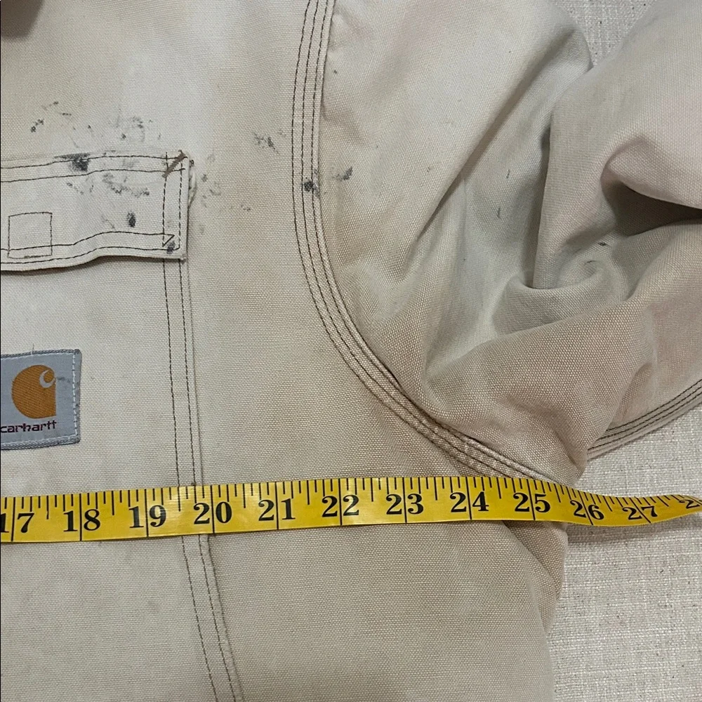 Vintage Carhartt Jacket XL Tan Thrashed Distressed Quilted Chore Barn - Picture 4 of 16